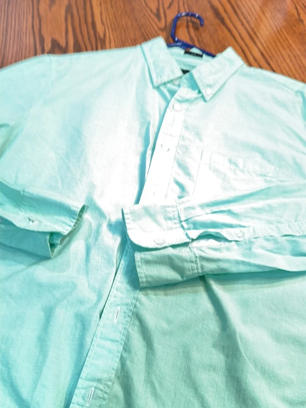 J. Crew Men's Mint Green Button-Down Shirt Sz LG Slim Fit